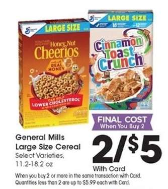 General Mills Large Size Cereal