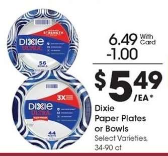 Dixie Paper Plates or Bowls
