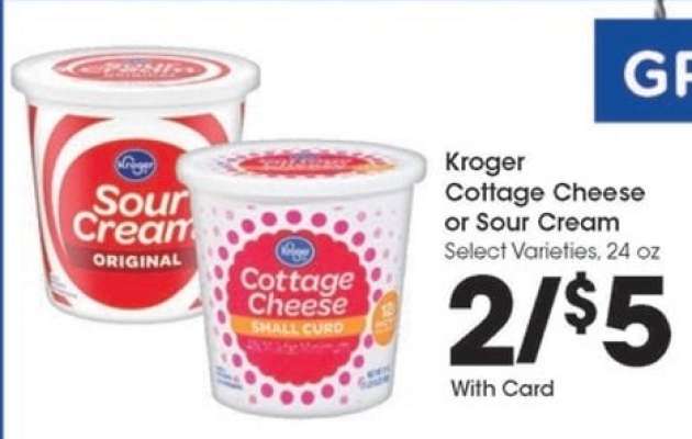 Kroger Cottage Cheese or Sour Cream