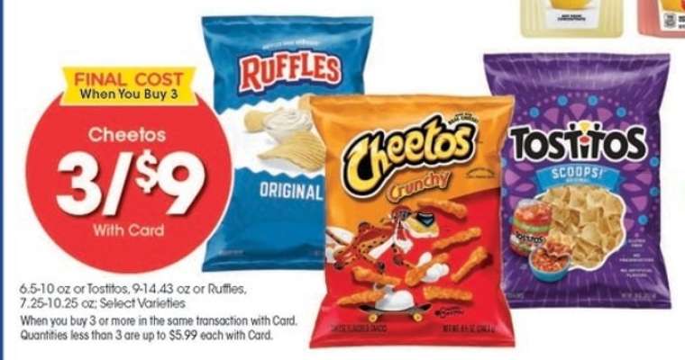 Cheetos, Ruffles, Tostitos