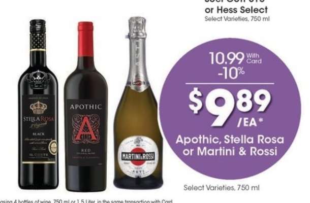 Apothic, Stella Rosa or Martini & Rossi