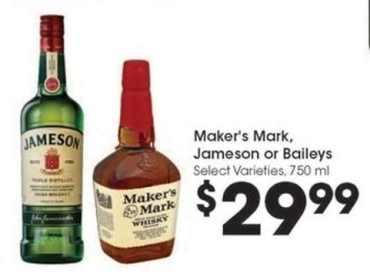 Maker's Mark, Jameson or Baileys