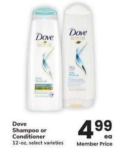 Dove Shampoo or Conditioner - 12 - oz, select varieties