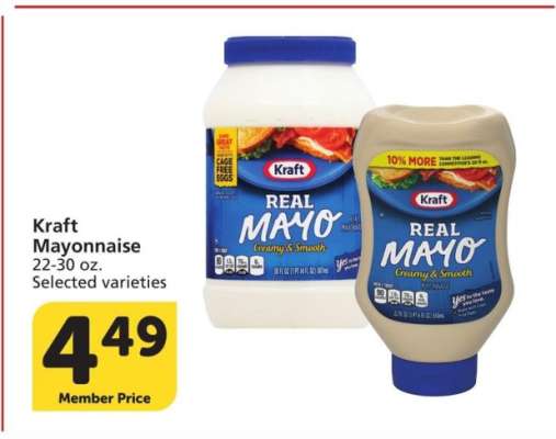 Kraft Mayonnaise - 22-30 oz. Selected varieties