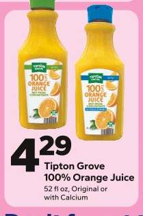 Tipton Grove 100% Orange Juice