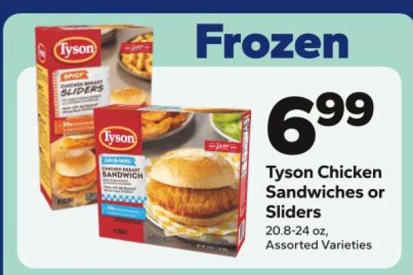 Tyson Chicken Sandwiches or Sliders