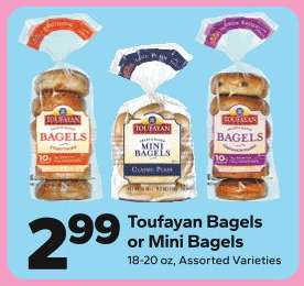 Toufayan Bagels or Mini Bagels
