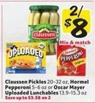 Claussen Pickles, Hormel Pepperoni, Oscar Mayer Uploaded Lunchables