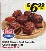 USDA Choice Beef Bone-In Chuck Short Ribs