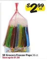SE Grocers Freezer Pops