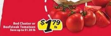 Red Cluster or Beefsteak Tomatoes