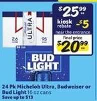 Michelob Ultra, Budweiser or Bud Light