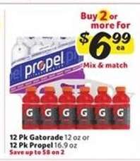 12 Pk Gatorade or 12 Pk Propel
