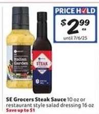 SE Grocers Steak Sauce