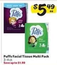 Puffs Facial Tissue Multi Pack
