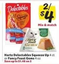 Hartz Delectables Squeeze Up or Fancy Feast Gems