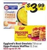 Eggland's Best Omelets or Eggo Protein Waffles