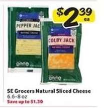 SE Grocers Natural Sliced Cheese