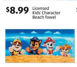 Licensed Kids' Character Beach Towel
