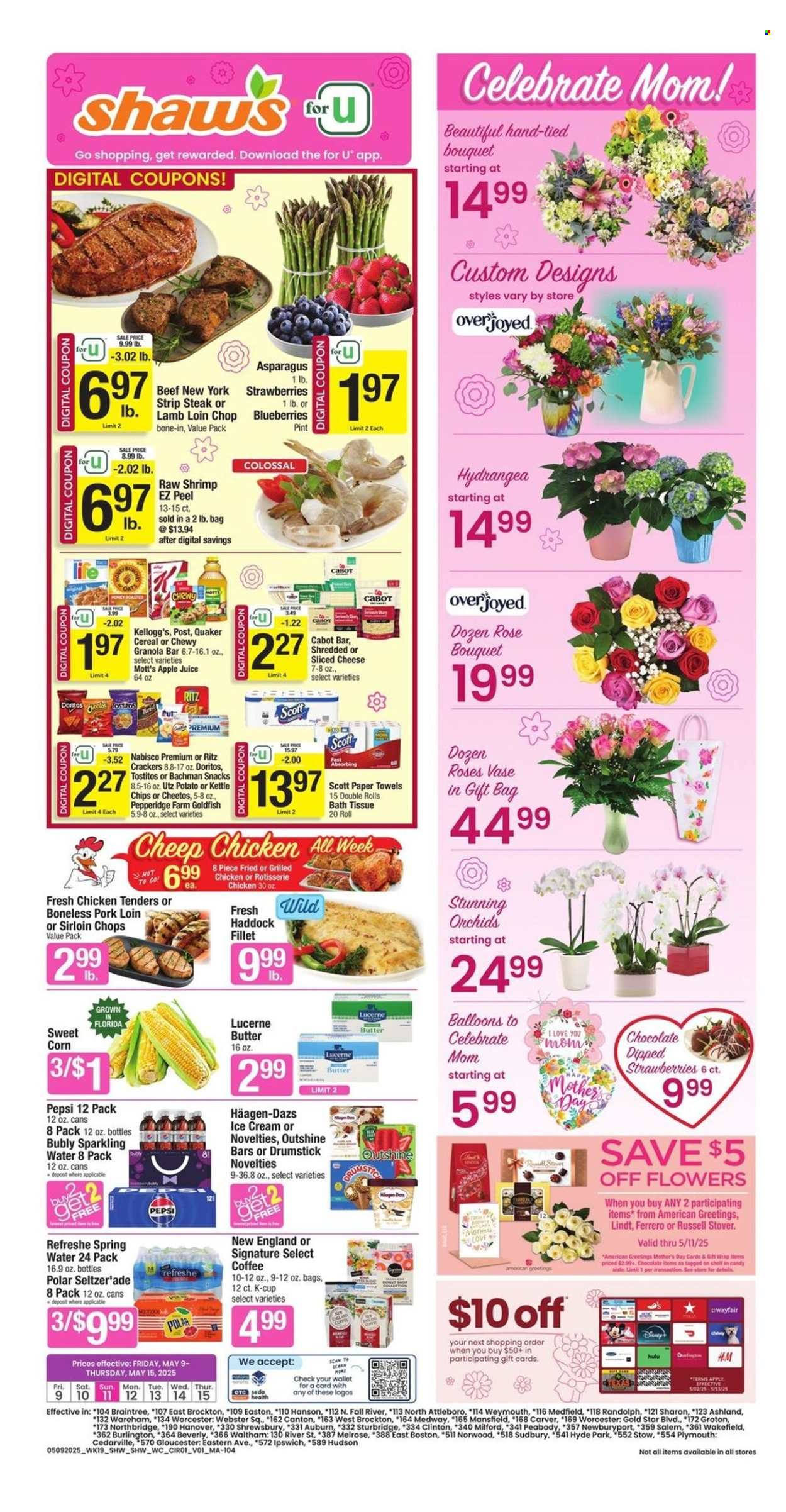 Shaw’s ad - 05/09/2025 - 05/15/2025. Page 1