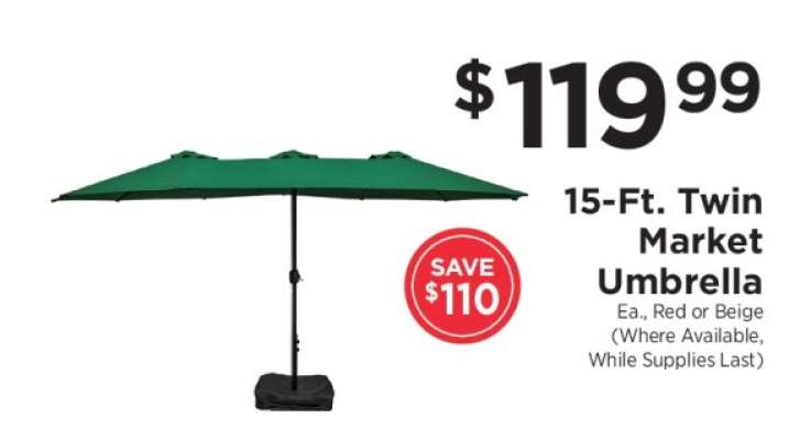 15-ft. Twin Market Umbrella