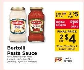 Bertolli Pasta Sauce