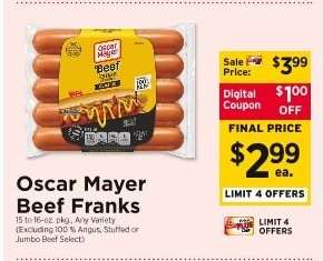 Oscar Mayer Beef Franks