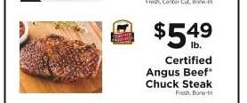 Certified Angus Beef Chuck Steak
