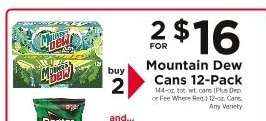 Mountain Dew Cans 12-Pack