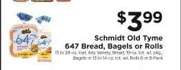 Schmidt Old Tyme 647 Bread, Bagels or Rolls