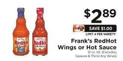 Frank's RedHot Wings or Hot Sauce