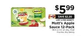 Mott's Apple Sauce 12-Pack
