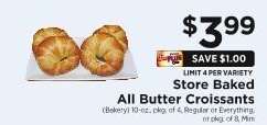 Store Baked All Butter Croissants