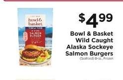 Bowl & Basket Wild Caught Alaska Sockeye Salmon Burgers