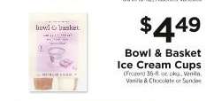 Bowl & Basket Ice Cream Cups