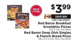 Red Baron Breakfast Scrambles Pizzas