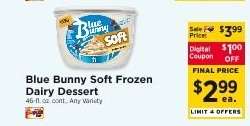 Blue Bunny Soft Frozen Dairy Dessert