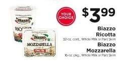 Biazzo Ricotta or Mozzarella