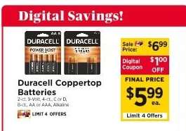 Duracell Coppertop Batteries*
