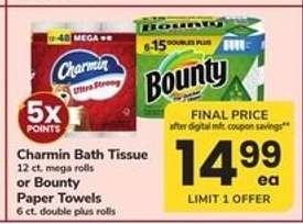 Charmin Bath Tissue or Bounty Paper Towels