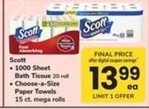 Scott Bath Tissue Or Paper Towels