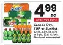 Canada Dry, 7UP or Sunkist