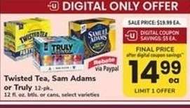 Twisted Tea, Sam Adams or Truly