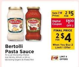 Bertolli Pasta Sauce