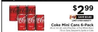 Coke Mini Cans 6-Pack