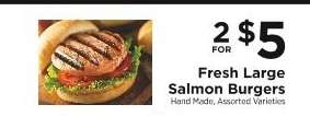 Fresh Large Salmon Burgers