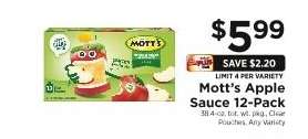 Mott's Apple Sauce 12-Pack