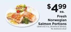 Fresh Norwegian Salmon Portions