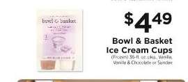 Bowl & Basket Ice Cream Cups