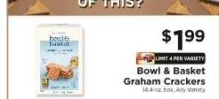 Bowl & Basket Graham Crackers